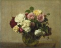 Rosas 1885 pintor de flores Henri Fantin Latour